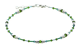 SWAROVSKI (R) crystals in combination with: BELLASIX (R) 1795-K necklace green blue 925 silver clasp