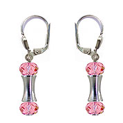 SWAROVSKI (R) crystals in combination with: BELLASIX (R) 1799-O earrings rose/rose 925 silver clasp