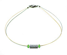 SWAROVSKI (R) crystals in combination with: BELLASIX (R) 1803-K necklace green hand-engraved manufactured handwork 925 silver clasp manufactured handwork