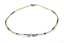 SWAROVSKI (R) crystals in combination with: BELLASIX (R) 1815-K necklace brown gold-coloured 925 silver clasp