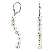 SWAROVSKI (R) crystals in combination with: BELLASIX (R) 1816-O1 earrings 925 silver clasp wedding jewellery