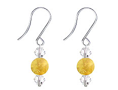SWAROVSKI (R) crystals in combination with: BELLASIX (R) 4510-SSO earrings stainless steel (316L) earring wire citrine (yellow quartz)