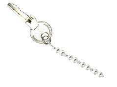 BELLASIX ® keyring pendant AS16, total length approx. 8-9 cm w. SWAROVSKI ® crystals and shell pearls