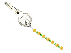 BELLASIX ® keyring pendant AS29, total length approx. 8-9 cm w. SWAROVSKI ® crystals and citrine