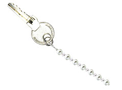 BELLASIX ® keyring pendant AS32, total length approx. 8-9 cm w. SWAROVSKI ® crystals and shell pearls
