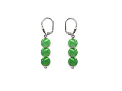 BELLASIX ® GEM Pure Line 20, jade, earrings, 925 silver clasp
