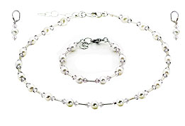 SWAROVSKI (R) crystals in combination with: BELLASIX (R) jewellery set_1727_k_1727_a_1727_o 925 silver clasp wedding jewellery