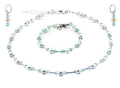 SWAROVSKI (R) crystals in combination with: BELLASIX (R) jewellery set_1728_k_1728_a_1728_o 925 silver clasp wedding jewellery