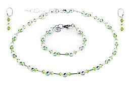 SWAROVSKI (R) crystals in combination with: BELLASIX (R) jewellery set_1730_k_1730_a_1730_o 925 silver clasp wedding jewellery