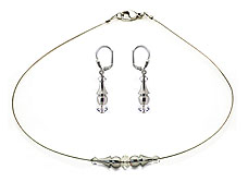 SWAROVSKI (R) crystals in combination with: BELLASIX (R) jewellery set_1736_k_1719_o 925 silver clasp wedding jewellery