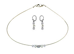 SWAROVSKI (R) crystals in combination with: BELLASIX (R) jewellery set_1748_k_1849_o 925 silver clasp wedding jewellery