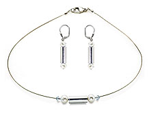 SWAROVSKI (R) crystals in combination with: BELLASIX (R) jewellery set_1752_k_1752_o 925 silver clasp wedding jewellery