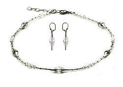 SWAROVSKI (R) crystals in combination with: BELLASIX (R) jewellery set_1767_k_1767_o 925 silver clasp wedding jewellery